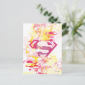 Supergirl Retro Logo Briefkaart (Staand voorkant)