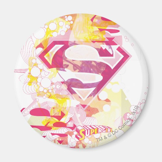 Supergirl Retro Logo Magneet (Voorkant)