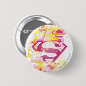 Supergirl Retro Logo Ronde Button 5,7 Cm (Voorkant /achterkant)