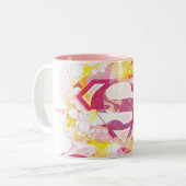 Supergirl Retro Logo Tweekleurige Koffiemok (Voorkant links)