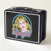Supergirl Retro Neon Lights Grafisch (Achterkant)