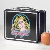 Supergirl Retro Neon Lights Grafisch (In situ)