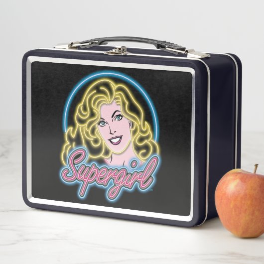 Supergirl Retro Neon Lights Grafisch (In situ)
