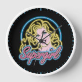 Supergirl Retro Neon Lights Grafisch (Voorkant)