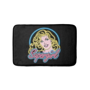 Supergirl Retro Neon Lights Grafisch Badmat