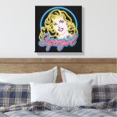 Supergirl Retro Neon Lights Grafisch Canvas Afdruk (Insitu (Slaapkamer))