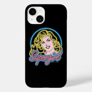 Supergirl Retro Neon Lights Grafisch Case-Mate iPhone 14 Hoesje