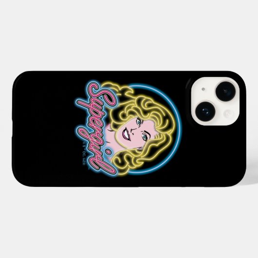 Supergirl Retro Neon Lights Grafisch Case-Mate iPhone Case (Achterkant (horizontaal))