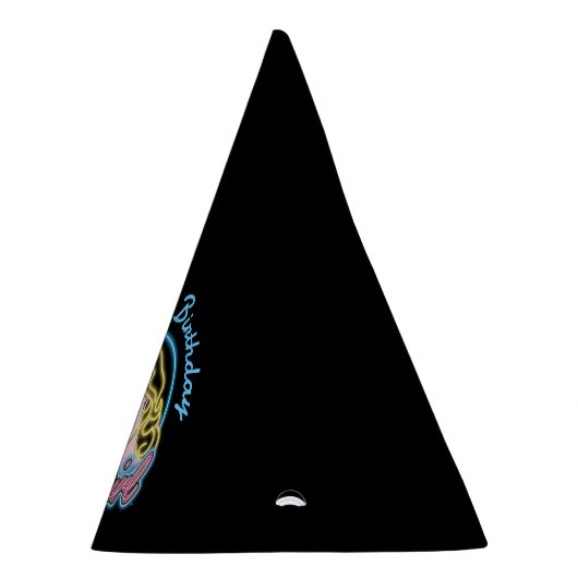 Supergirl Retro Neon Lights Grafisch Feesthoedjes (Rechts)