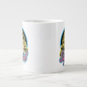 Supergirl Retro Neon Lights Grafisch Grote Koffiekop (Voorkant)