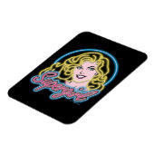Supergirl Retro Neon Lights Grafisch Magneet (Linkerzijde)