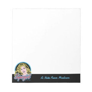 Supergirl Retro Neon Lights Grafisch Notitieblok