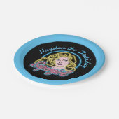 Supergirl Retro Neon Lights Grafisch Papieren Bordje (Gekanteld)