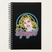 Supergirl Retro Neon Lights Grafisch Planner (Voorkant)