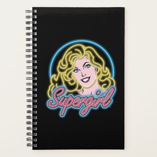 Supergirl Retro Neon Lights Grafisch Planner (Voorkant)