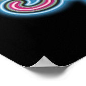 Supergirl Retro Neon Lights Grafisch Poster (Hoek)