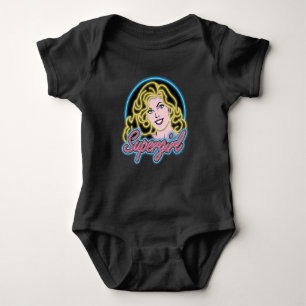 Supergirl Retro Neon Lights Grafisch Romper