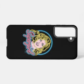 Supergirl Retro Neon Lights Grafisch Samsung Galaxy Hoesje (Achterkant horizontaal)