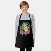 Supergirl Retro Neon Lights Grafisch Schort (Gedragen)