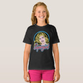 Supergirl Retro Neon Lights Grafisch T-shirt (Voorkant volledig)
