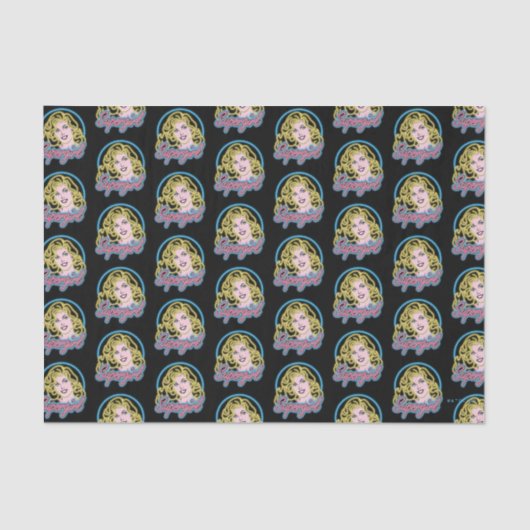 Supergirl Retro Neon Lights Grafisch Tissuepapier (Voorkant)