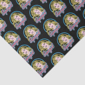 Supergirl Retro Neon Lights Grafisch Tissuepapier (Detail)