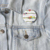 Supergirl Retro Rainbow Ronde Button 5,7 Cm (In situ)