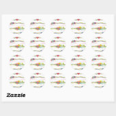 Supergirl Retro Rainbow Ronde Sticker (Vel)
