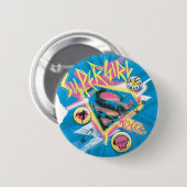 Supergirl Rocks Ronde Button 5,7 Cm (Voorkant /achterkant)