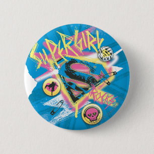 Supergirl Rocks Ronde Button 5,7 Cm
