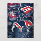 Supergirl, rood, wit en blauw briefkaart (Voorkant)