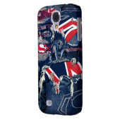 Supergirl, rood, wit en blauw Case-Mate samsung galaxy hoesje (Achterkant Links)