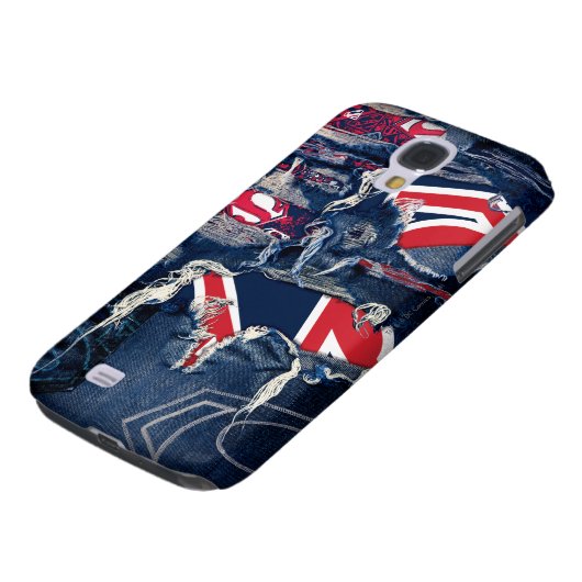 Supergirl, rood, wit en blauw Case-Mate samsung galaxy hoesje (Onderkant)