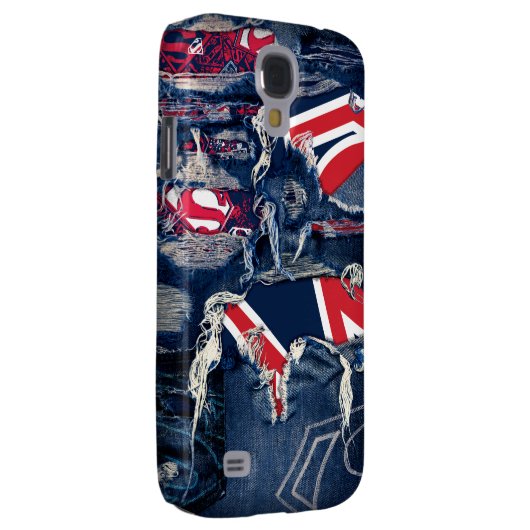 Supergirl, rood, wit en blauw Case-Mate samsung galaxy hoesje (Back/Rechts)