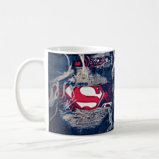 Supergirl, rood, wit en blauw koffiemok (Links)