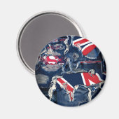 Supergirl, rood, wit en blauw magneet (Voorkant / Achterkant)