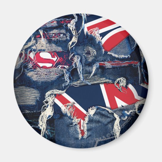 Supergirl, rood, wit en blauw magneet (Voorkant)