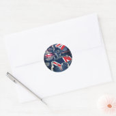 Supergirl, rood, wit en blauw ronde sticker (Envelop)