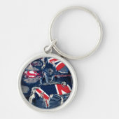 Supergirl, rood, wit en blauw sleutelhanger (Voorkant)