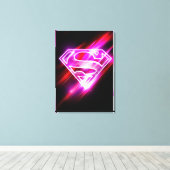 Supergirl roze canvas afdruk (Insitu (Houten vloer))