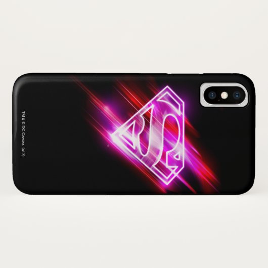 Supergirl roze Case-Mate iPhone case (Achterkant (horizontaal))