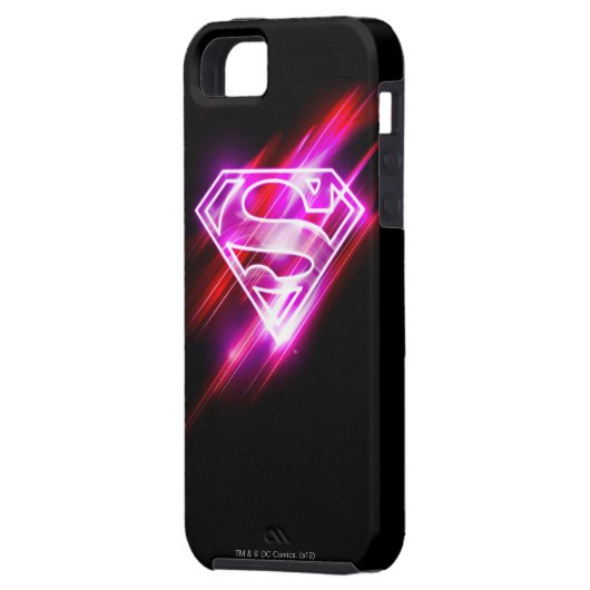 Supergirl roze Case-Mate iPhone case (Achterkant Links)