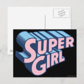 Supergirl Roze en Blue Logo Briefkaart (Voorkant / Achterkant)