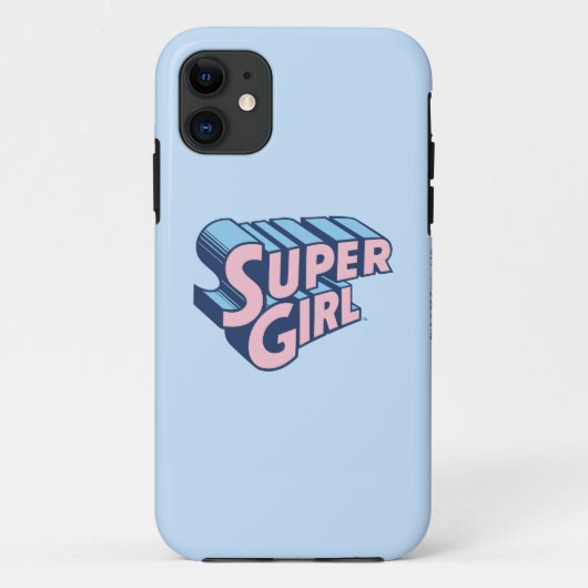 Supergirl Roze en Blue Logo Case-Mate iPhone Case (Achterkant)