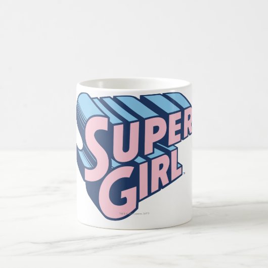 Supergirl Roze en Blue Logo Koffiemok (Center)