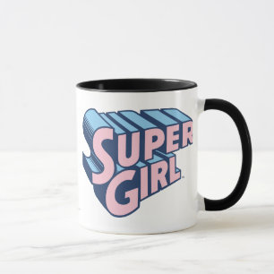 Supergirl Roze en Blue Logo Mok