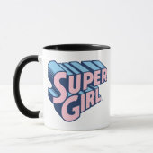 Supergirl Roze en Blue Logo Mok (Links)