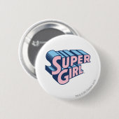 Supergirl Roze en Blue Logo Ronde Button 5,7 Cm (Voorkant /achterkant)