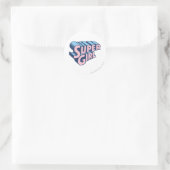 Supergirl Roze en Blue Logo Ronde Sticker (Tas)