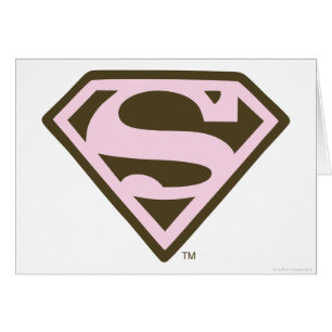 Supergirl roze en bruin Logo